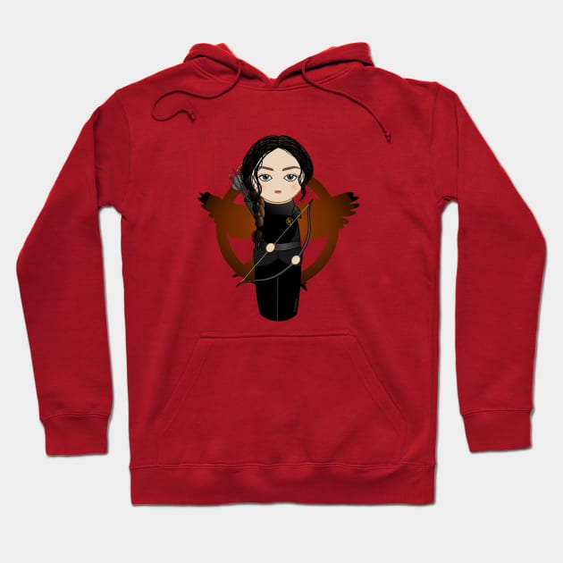 Kokeshi Katniss Hoodie by Pendientera